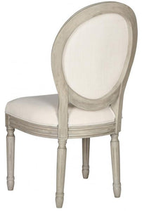 Holloway Set of 2 French Brasserie Linen Oval Side Chair