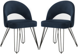 Jora Set of 2 Velvet Retro Dining Chair