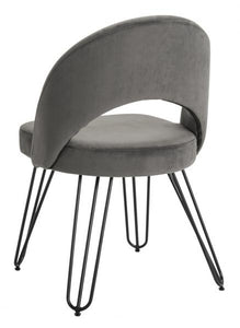 Jora Set of 2 Retro Dining Chair in Grey