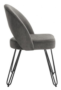 Jora Set of 2 Retro Dining Chair in Grey